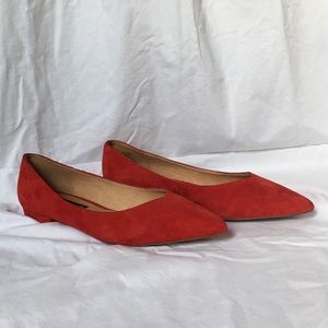 Steven by Steve Madden red suede flats